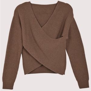 Warm brown overlay sweater. Size small.